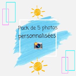 Pack de 5 photos personnalisées