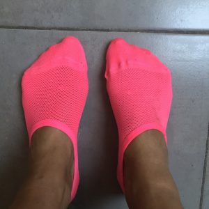 Mes petites chaussettes de sport rose flashy