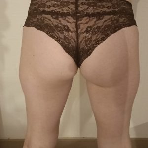 Culotte dentelle marron