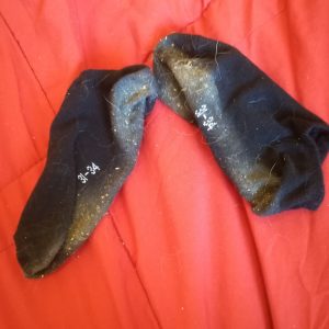 chausettes noires de plusieurs jours