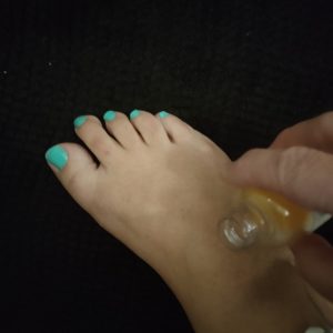 Pieds huilé