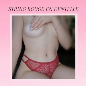 STRING en Dentelle Rouge 🌹