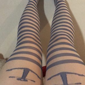 Mes bas marins après les avoir porté une soirée