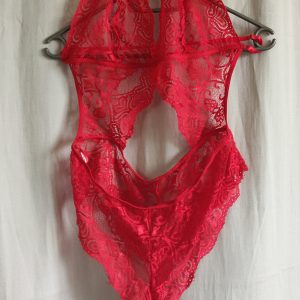 Body sexy rouge en dentelle â€ïž