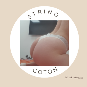 String coton blanc + vidéo 💌