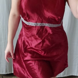 Nuisette satin rouge â„ïž