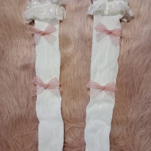 Mes mi-bas Lolita en dentelle blanche