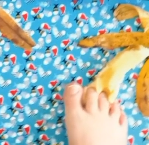 Vidéo pied écrasant banane