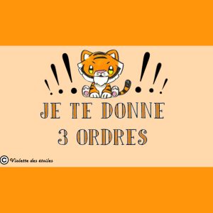 ❕🐯 Je te donne 3 ordres ! 🐯❕