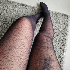Collant noir transparent