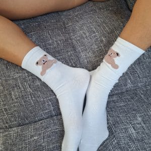 Chaussettes ourson bien humides après l'école