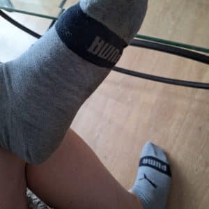 Paire chaussette audorante après séance de sport