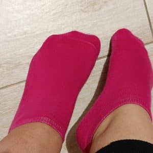 Chaussette girly porté en séance de sport