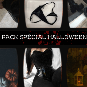Pack spécial Halloween, string, collant et body portés sous mon costume