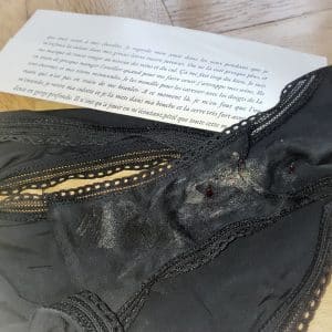 ma culotte de 5 jours et sa lettre (oups 1er jour de règles)