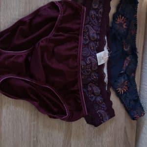 Tanga ou jolie culotte porté 24h