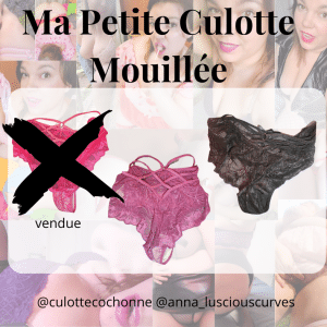 CHOISI TA CULOTTE ET JE LA MOUILLE RIEN QUE POUR TOI