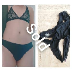 Black panty worn 4 days at work