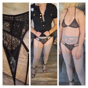 Black lace thong worn 4 days