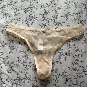 String dentelle intérieur coton porté 72h