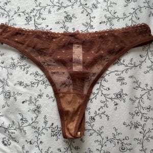 String dentelle intérieur coton porté 72h