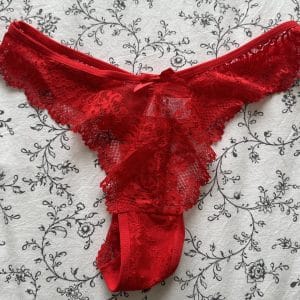 String dentelle intérieur coton porté 72h