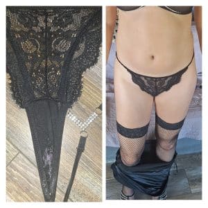 Black G string worn 3 days