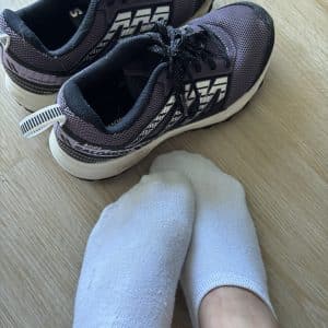 Chaussettes blanches après séances de sport