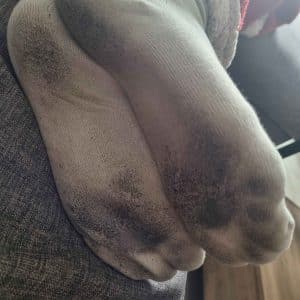 Chaussettes souillées