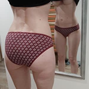 Culotte coton spécial printemps bordeau à point blanc (Copie)