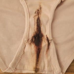 Culotte sale brunie et sexuelle du 14 mai