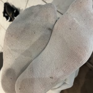 Mes chausettes après une belle journée de travail