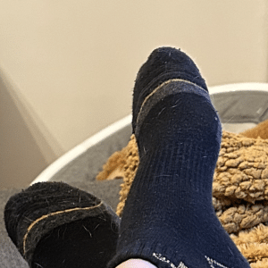 Chaussettes de sport portées