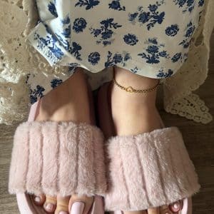 Mes pantoufles roses moumoute