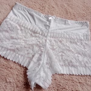Ma magnifique culotte dentelle blanche portée 24h + masturbation