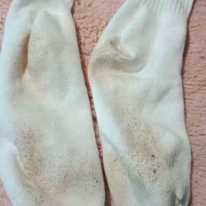 Mes chaussettes de sport bien crades prêtes à l'envoi!