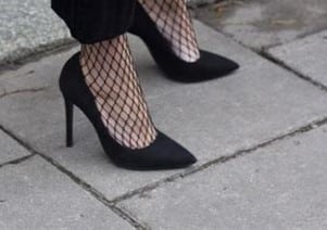 escarpins velours - talon aiguille - mes chaussures portées