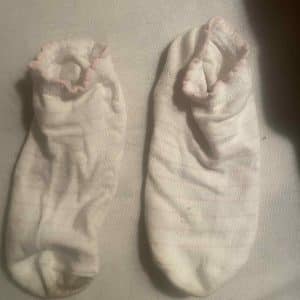 chausette blanche et rose
