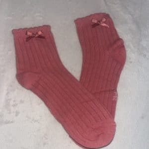 Chaussettes rose avec noeud 1semaine
