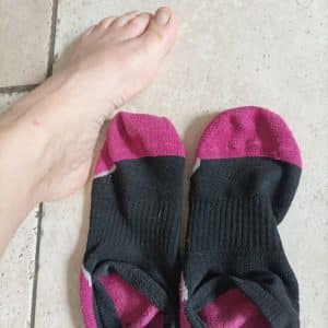 Mes chaussettes sport bien portées