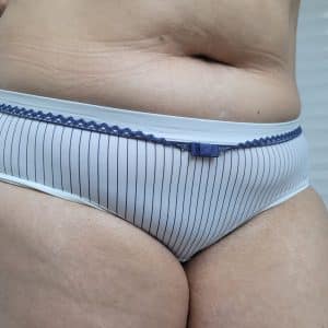 Ma culotte blanche à rayure