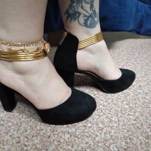 Talons noir et or