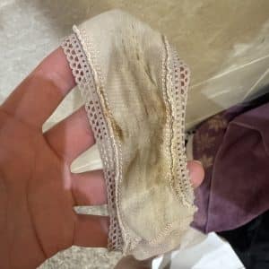 Culotte bien sale portée 2 jours