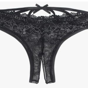 Culotte ouverte portée pendant la masturbation