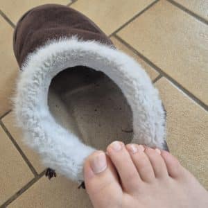 Pantoufles porté tout l'hiver