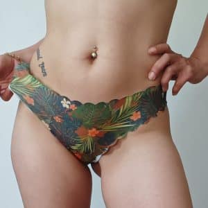 Mon string fleuri vert