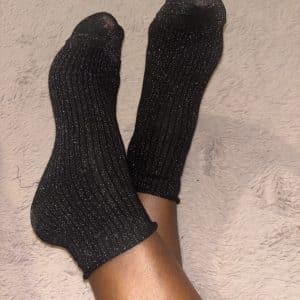Chaussettes pailletées noires 🔥