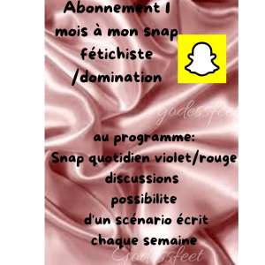 Abonnement 1 mois a mon snap 🔥