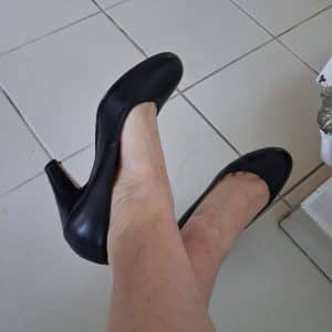 Chaussures à talons hauts noirs en cuir