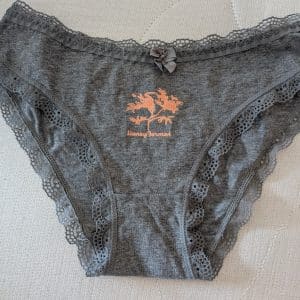 culotte grise palmier orange